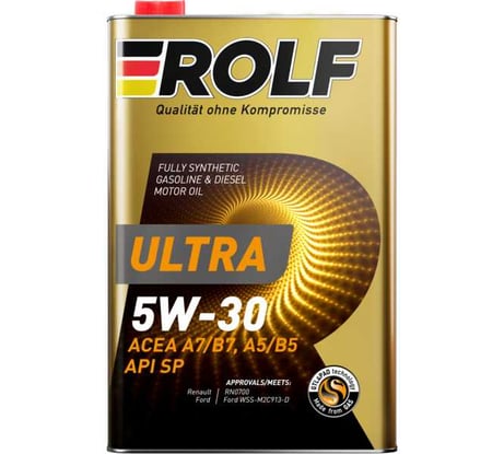 Моторное масло Rolf Ultra 5W-30 A5/B5 SP 1л (металл) 323146