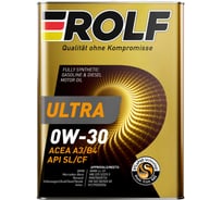 Моторное масло Rolf Ultra 0W-30 A3/B4 SL/CF 20л (металл) 323122
