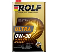 Моторное масло Rolf Ultra 0W-30 A3/B4 SL/CF 1л (металл) 322943