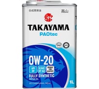 Автомобильное масло Takayama PAOtec 0W-20 GF-6A SP 1л (металл) 100445