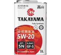 Моторное масло TAKAYAMA SAE 5W-20, ILSAC GF-5, API SN, 1 л 605040