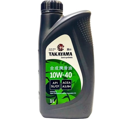 Моторное масло TAKAYAMA SAE 10W-40, API SL/CF, 1 л, пластик 605525
