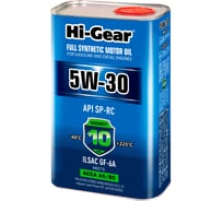 Масло моторное Hi-Gear синтетическое 5W-30 SP-RC, A5/B5, GF-6A, 1 л., HG0530