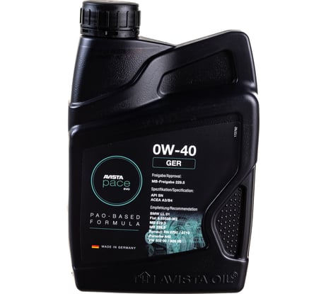 Моторное масло AVISTA PACE EVO GER SAE 0W-40, 1л 150808