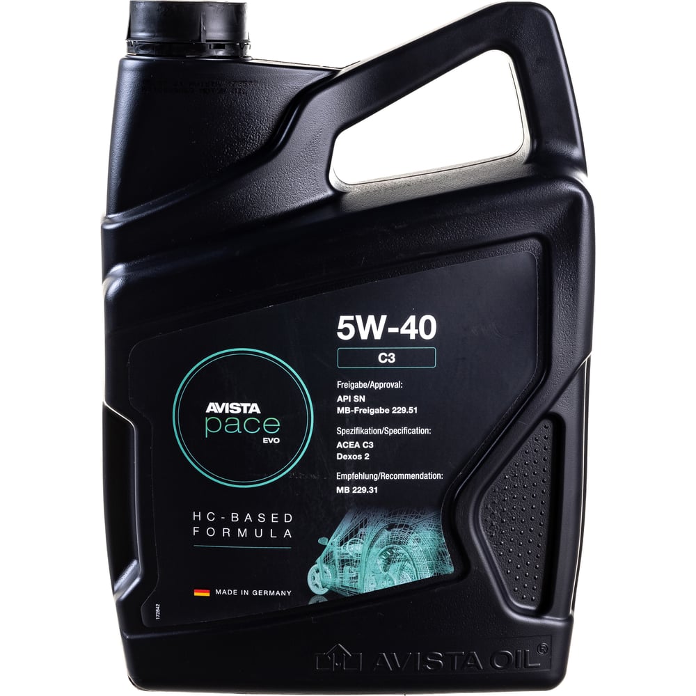 Моторное масло AVISTA PACE EVO C3 SAE 5W-40 5л 173512 - выгодная цена ...