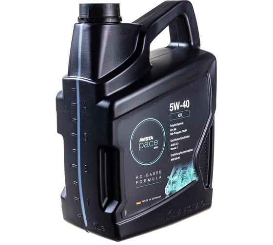 Моторное масло AVISTA PACE EVO C3 SAE 5W-40 5л 173512