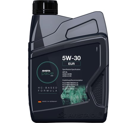 Моторное масло AVISTA PACE EVO EUR SAE 5W-30 4л 155153
