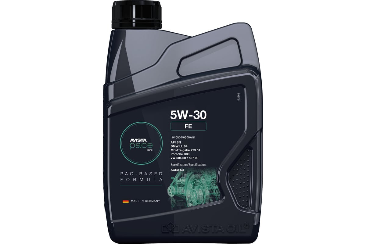 Моторное масло AVISTA PACE EVO FE SAE 5W-30 1л 174470 - выгодная цена ...