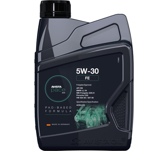 Моторное масло AVISTA PACE EVO FE SAE 5W-30 1л 174470
