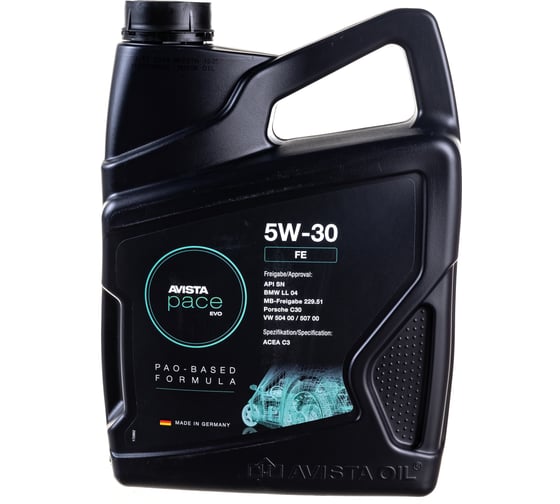 Моторное масло AVISTA PACE EVO FE SAE 5W-30 4л 174469