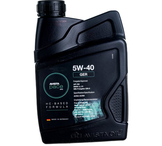 Моторное масло AVISTA PACE EVO GER SAE 5W-40 1л 173084