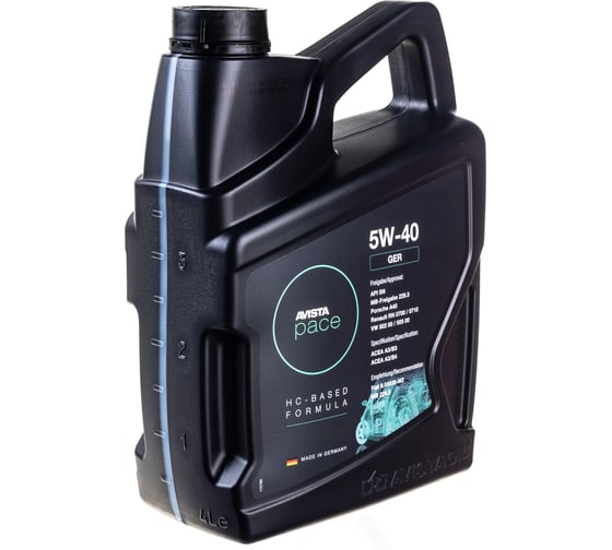 Моторное масло AVISTA PACE GER SAE 5W-40 4л 153292