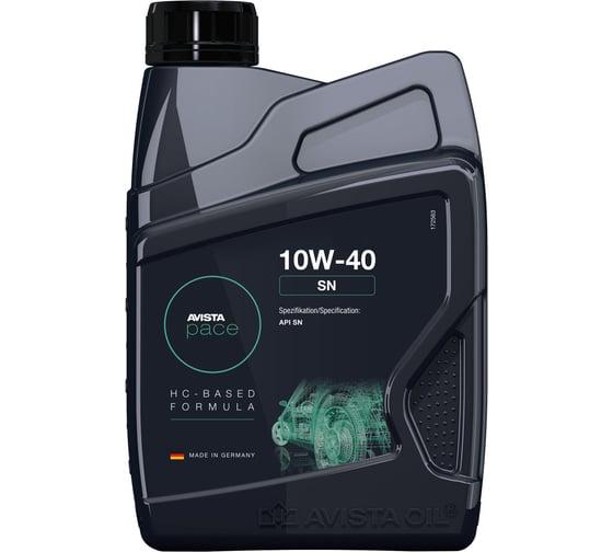 Моторное масло AVISTA PACE SN SAE 10W-40 1л 172605 1