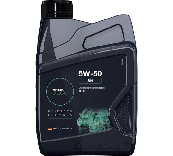Моторное масло AVISTA PACE SN SAE 5W-50 1л 172619