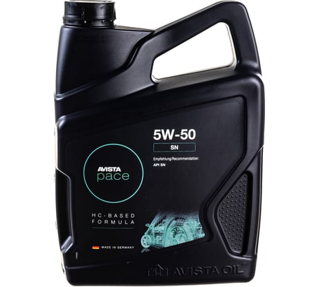 Моторное масло AVISTA PACE SN SAE 5W-50 4л 172618
