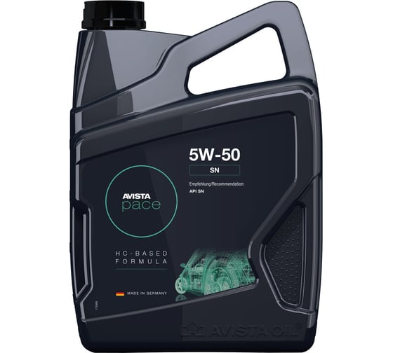 Моторное масло AVISTA PACE SN SAE 5W-50 4л 172618
