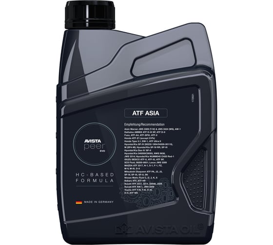Трансмиссионное масло AVISTA PEER EVO ATF ASIA 1л 173004