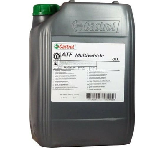 Трансмиссионное масло Castrol Transmax ATF DX III Multivehicle, 20 л 15D670