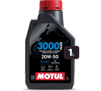 Масло моторное MOTUL 3000 PLUS 4T 20W50, 1 л, 113191