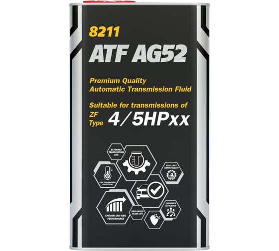 Синтетическое трансмиссионное масло MANNOL ATF AG52, метал 1 л 1478 1