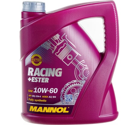 Синтетическое моторное масло MANNOL RACING ESTER 10W-60, 4 л 4037