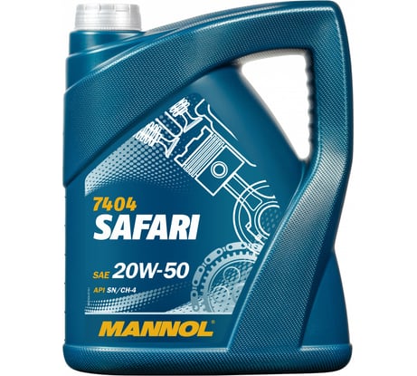 Минеральное моторное масло MANNOL SAFARI 20W50, 5 л 1226