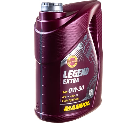 Синтетическое моторное масло MANNOL LEGEND EXTRA 0W30, 5л 79195