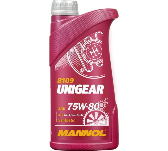 Синтетическое трансмиссионное масло MANNOL UNIGEAR 75W-80, 1 л 81091