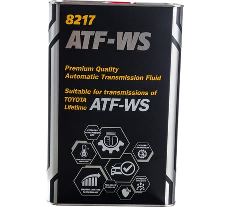 Синтетическая трансмиссионная жидкость MANNOL ATF WS, Metal 4 л 3065