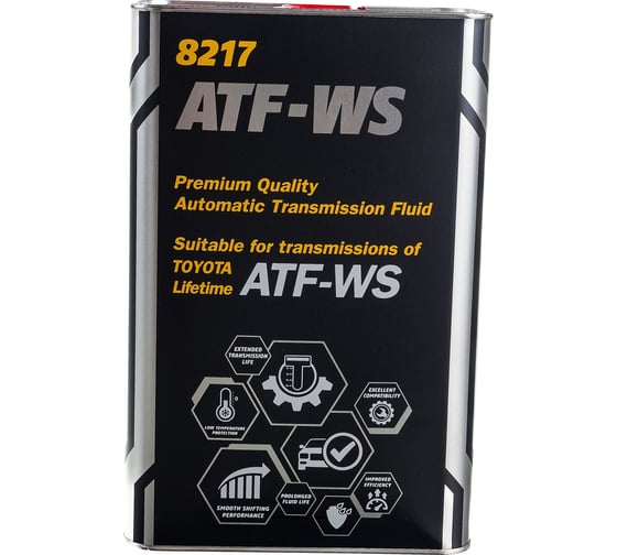Синтетическая трансмиссионная жидкость MANNOL ATF WS, Metal 4 л 3065 1
