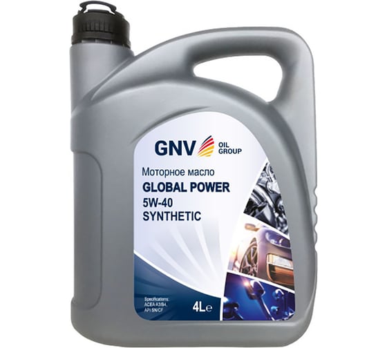Моторное масло GNV Global Power 5W-40 Synthetic API SN/CF ACEA A3/B4, 4 л 4602009975493