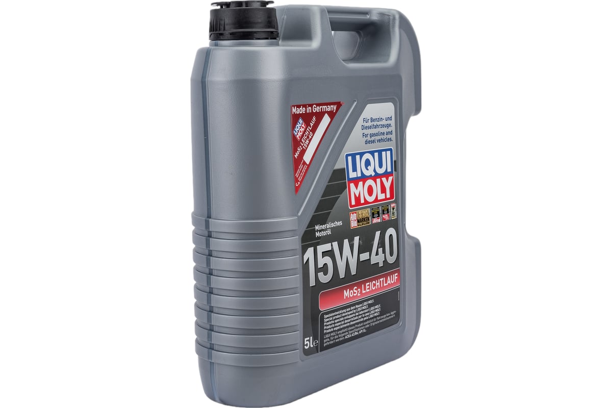 Минеральное моторное масло LIQUI MOLY MoS2 Leichtlauf 15W-40, 5л 2571 ...