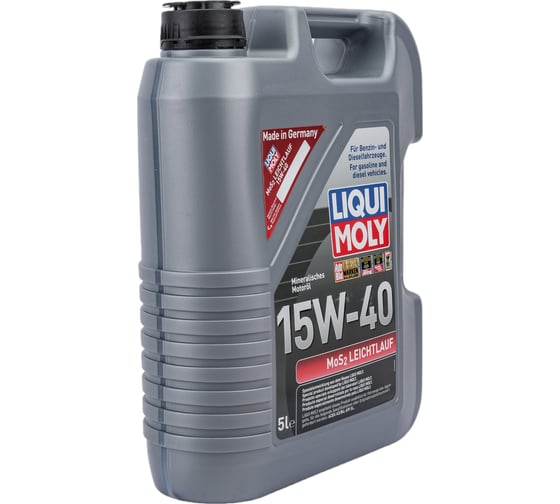 Минеральное моторное масло LIQUI MOLY MoS2 Leichtlauf 15W-40, 5л 2571