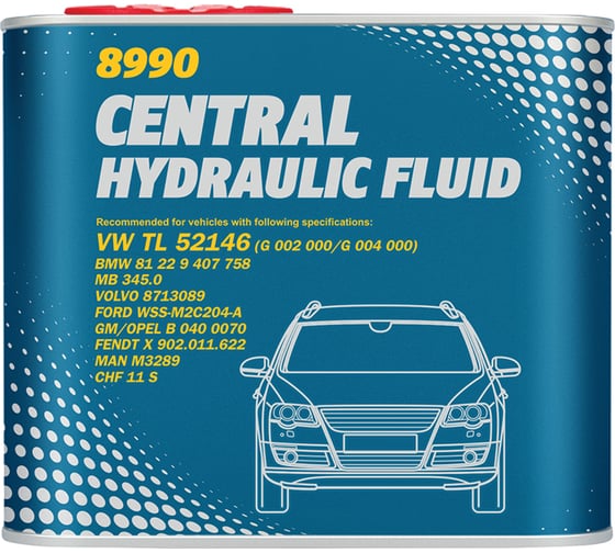 Гидравлическая жидкость MANNOL CENTRAL HYDRAULIK FLUID metal 0.5 л 2478 1