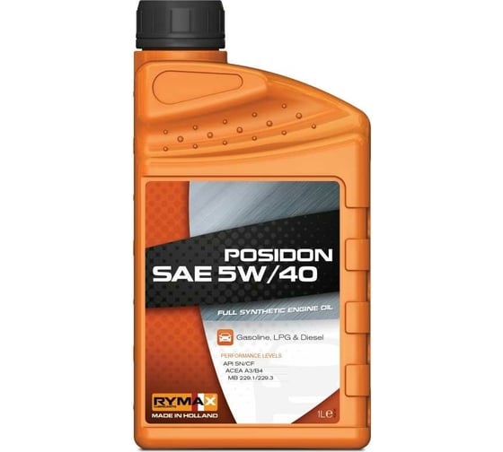 Моторное масло Rymax Posidon SAE 5W/40, 1 л 8718858904426 1