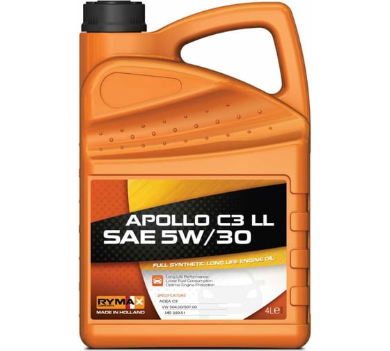 Моторное масло Rymax Apollo C3 LL SAE 5W/30, 4 л 8718858905157 1