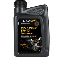 Моторное масло ERGOOIL PRO + Power 5W-30 Synthetic A3/B4, SN/CF (кан. 1 л) ERGO120023003198