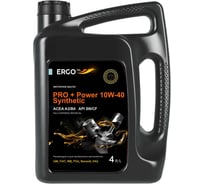 Моторное масло  ERGOOIL PRO + Power 10W-40 Synthetic A3/B4, SN/CF 4 л ERGO120023003201