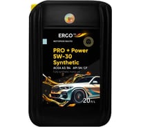 Моторное масло ERGOOIL PRO + Power 5W-30 Synthetic A3/B4, SN/CF 20 л ERGO120023003106