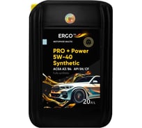 Моторное масло ERGOOIL PRO + Power 5W-40 Synthetic A3/B4, SN/CF (кан. 20 л) ERGO120023003102