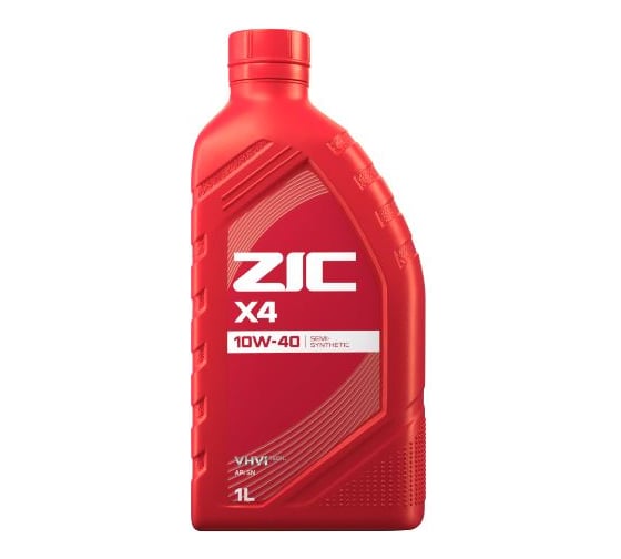 Масло моторное ZIC X4 10W-40 полусинтетическое 1 л 132766 1