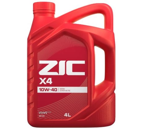 Масло моторное ZIC X4 10W-40 полусинтетическое 4 л 162766