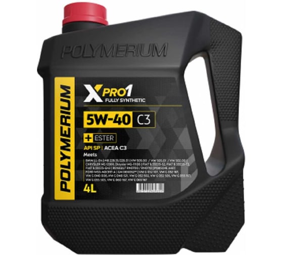 Масло моторное POLYMERIUM XPRO1 5W-40 C3 4L plmx1540c34
