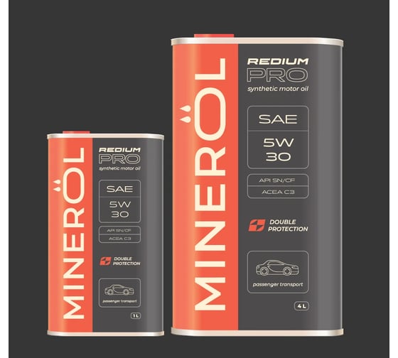 Моторное масло MINEROL REDIUM PRO SAE 5W-30 API SN/CF ACEA С3 1 л 00-00009932