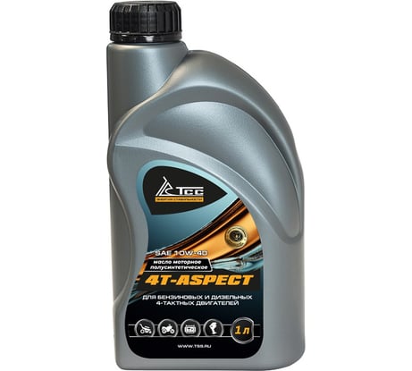Масло моторное полусинтетическое универсальное SAE 10W-40, API SG/CD (4T-ASPECT, канистра 1л/ Motor oil 1liter can) ТСС 057628
