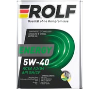Масло Rolf Energy 5W-40 A3/B4 SN/CF 4л (металл) 101978