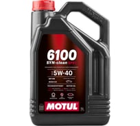 Масло моторное MOTUL 6100 SYN-CLEAN SPEC 5W40 5 л 113899
