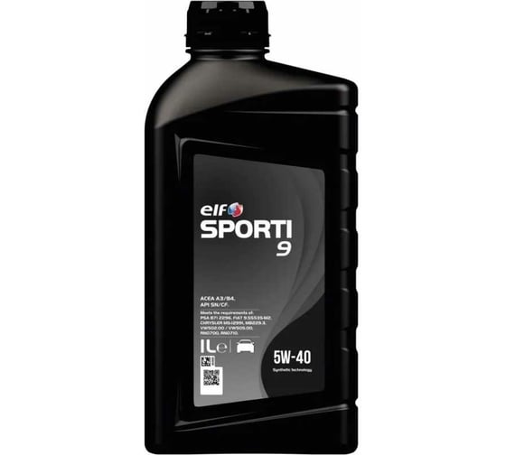 Масло для 4-х тактных двигателей ELF SPORTI 9 5W40 5848, 1 л 214258