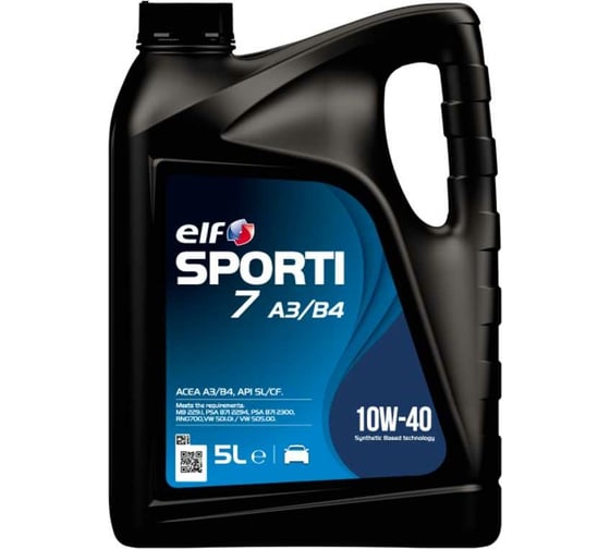Масло для 4-х тактных двигателей ELF SPORTI 7 A3/B4 10W40 5848, 5л 214254
