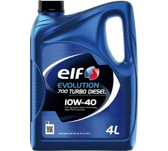 Моторное масло для дизелей ELF EVOLUTION 700 TURBO DIESEL 10W40 4L 11140501 1